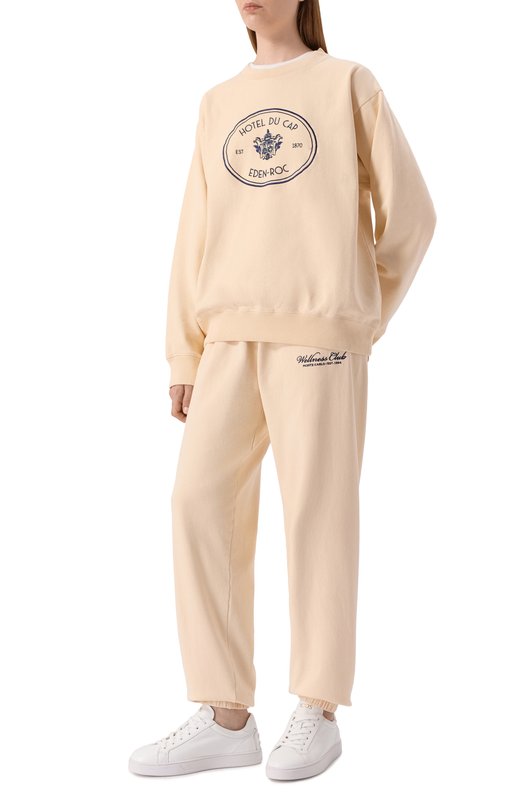 Хлопковый свитшот Sporty & Rich x Hotel du Cap-Eden-Roc Sporty and Rich ST07160621CR01 Кремовый  ST07160621CR01 Фото 2