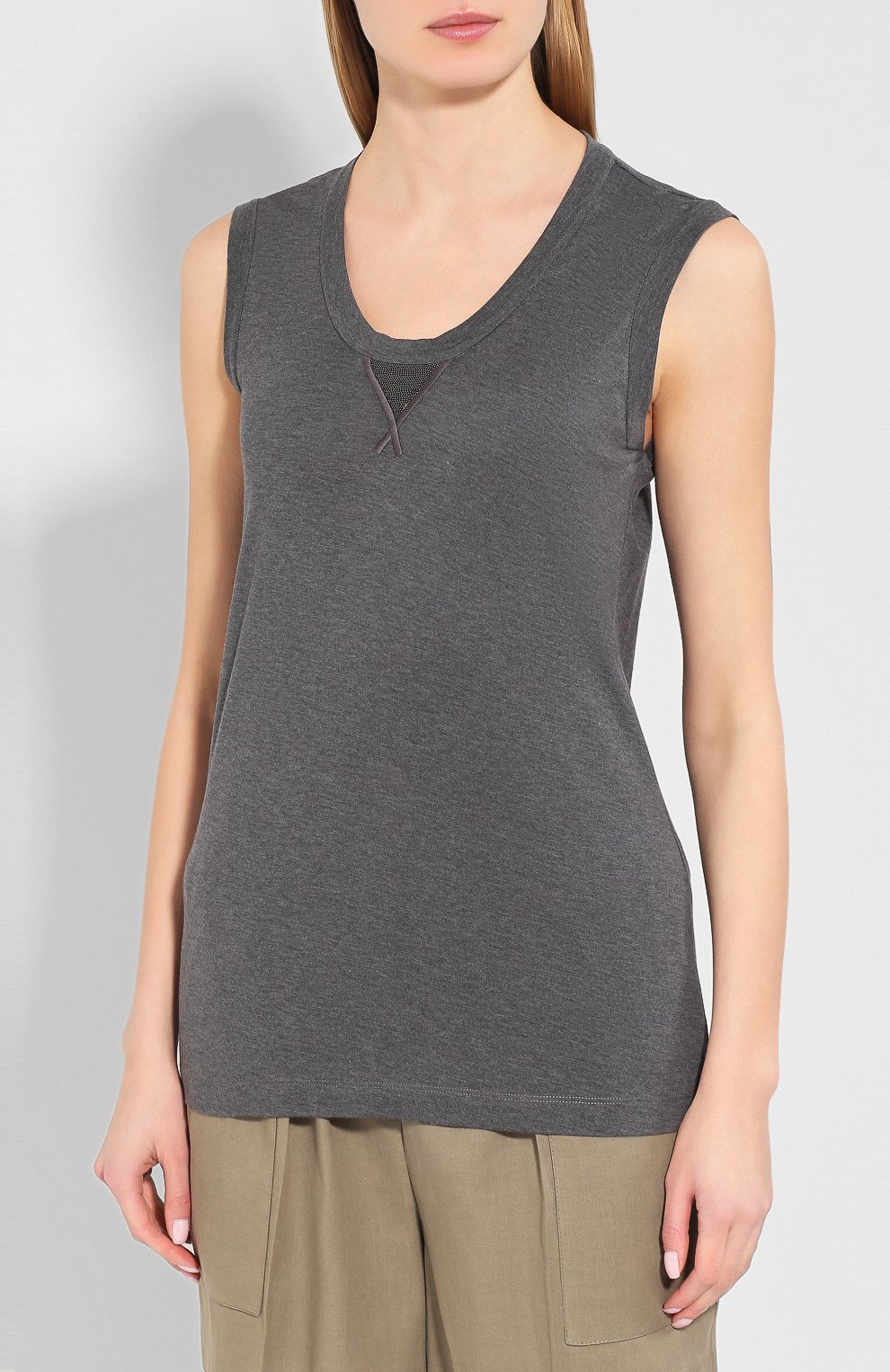 Хлопковый топ BRUNELLO CUCINELLI, арт. M0045BX110, фото 3
