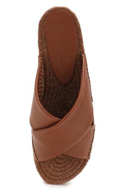 Кожаные шлепанцы cross LORO PIANA, арт. FAL1149, фото 5