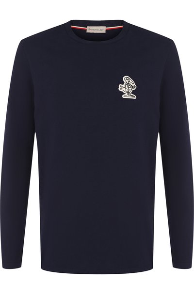 Хлопковый лонгслив с круглым вырезом MONCLER, арт. D1-091-80263-00-8390T, фото 1