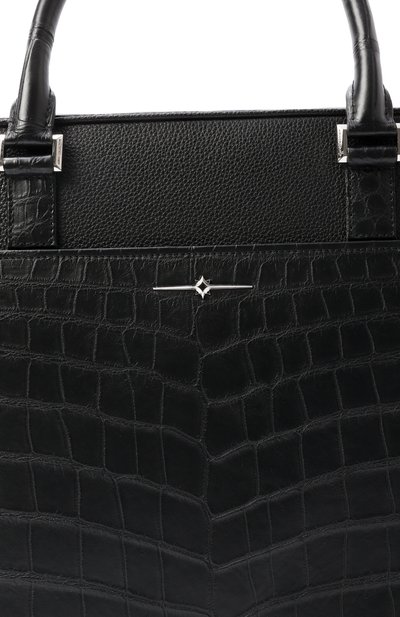 Портфель с отделкой из кожи крокодила AURUS COLLECTION, арт. BB003BKS, фото 5