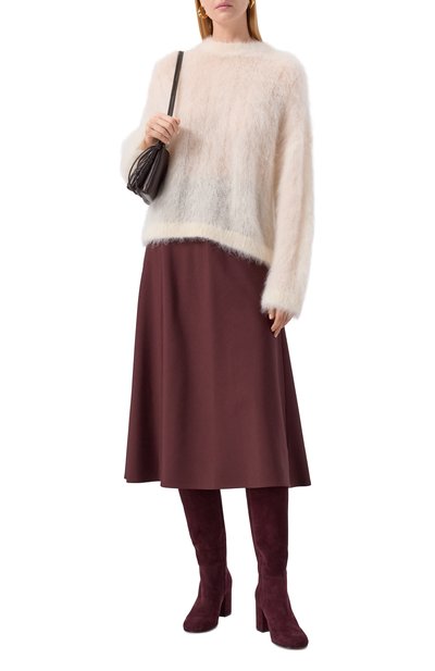 Женский свитер из шерсти и шелка BRUNELLO CUCINELLI, арт. MLD346100