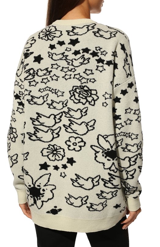 Кашемировый свитер Nervure Кремовый, фото 4