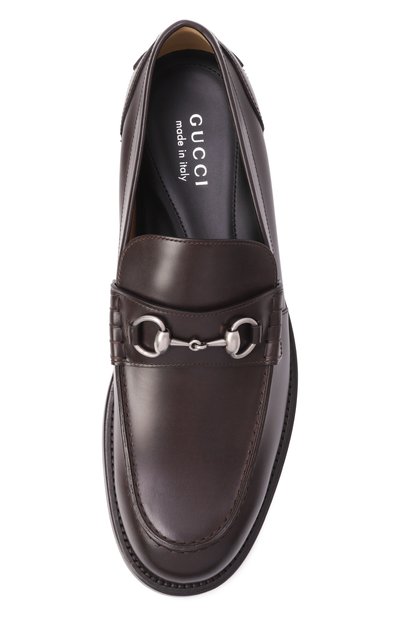 Кожаные лоферы GUCCI коричневого цвета по цене 135000 руб., арт. 851398/AAFAR, фото 5 Кожаные лоферы GUCCI, арт. 851398/AAFAR, фото 5