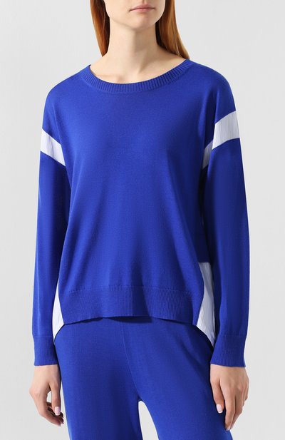 Шерстяной пуловер ESCADA SPORT синего цвета по цене 38600 руб., арт. 5030092, фото 3 Шерстяной пуловер ESCADA SPORT, арт. 5030092, фото 3