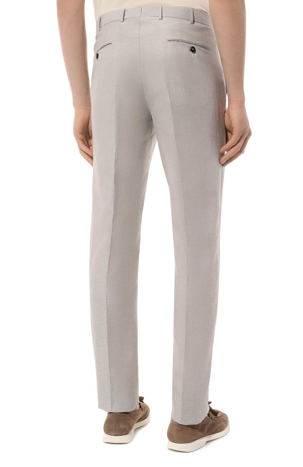 Брюки из шерсти и льна ZEGNA, арт. 718F06A7/75TB12, фото 4