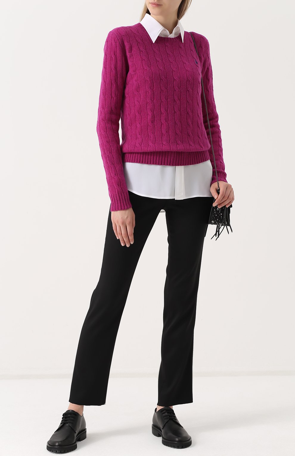 Шерстяной пуловер POLO RALPH LAUREN фуксия цвета по цене 21800 руб., арт. 211525764, фото 2 Шерстяной пуловер POLO RALPH LAUREN, арт. 211525764, фото 2