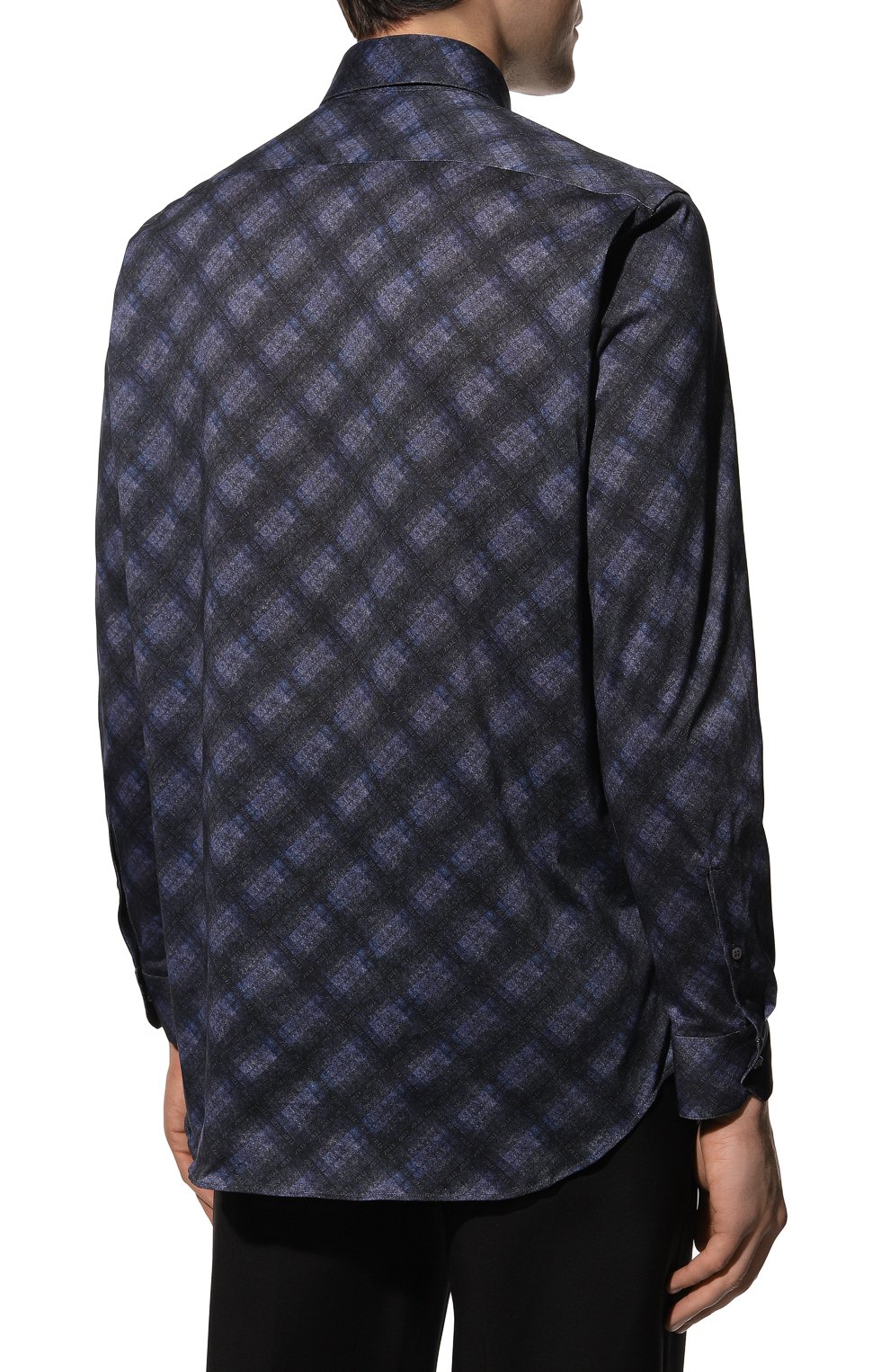 Хлопковая рубашка ZILLI темно-синего цвета по цене 97800 руб., арт. MFY-3085-7926/ZS113A, фото 4 Хлопковая рубашка ZILLI, арт. MFY-3085-7926/ZS113A, фото 4