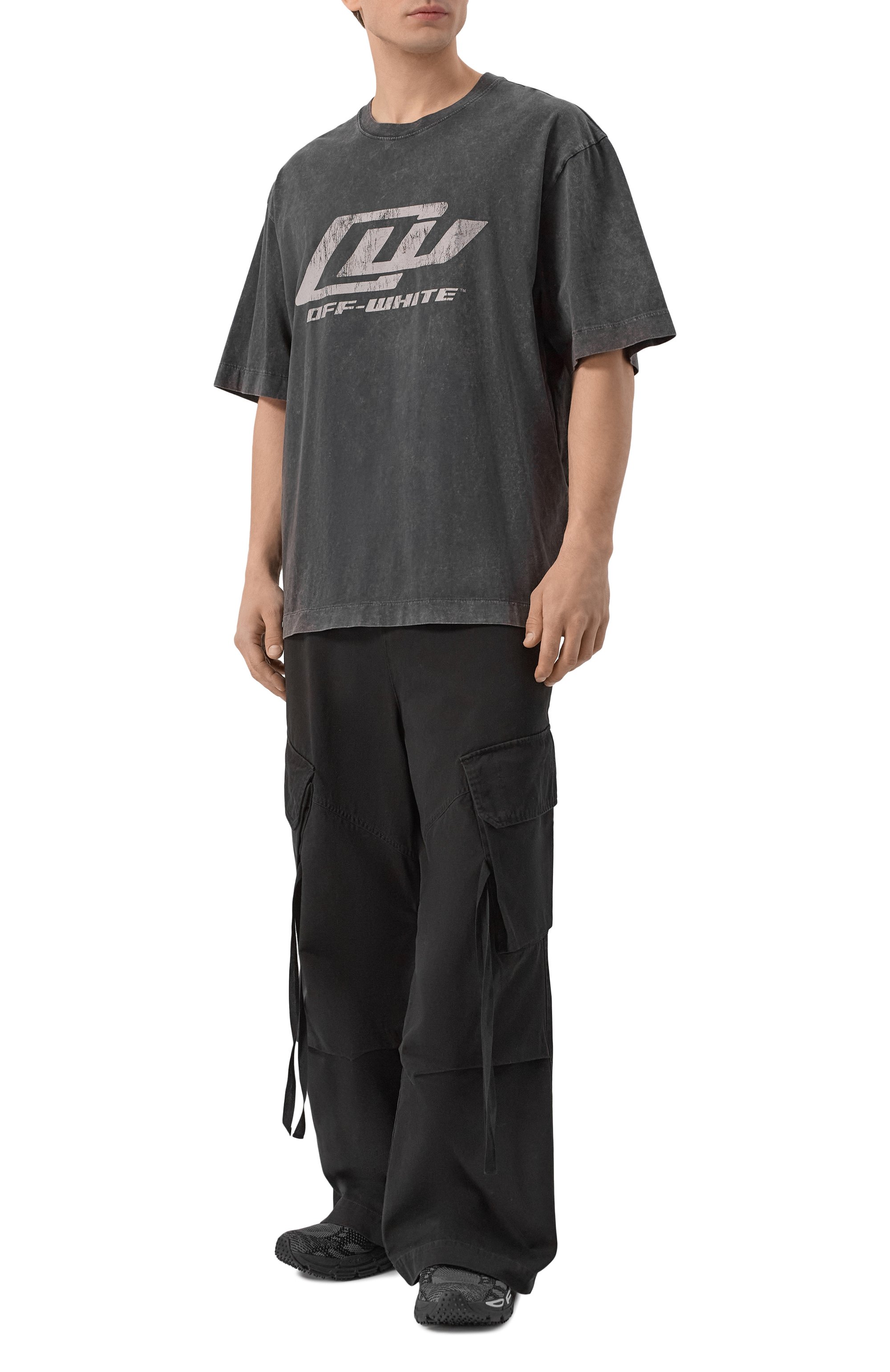 Хлопковая футболка OFF-WHITE, арт. 0MAA120S26JER00A, фото 2