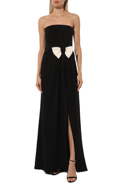 Шелковое платье VALENTINO черного цвета по цене 1260000 руб., арт. 5B3VDJF51MM, фото 3 Шелковое платье VALENTINO, арт. 5B3VDJF51MM, фото 3