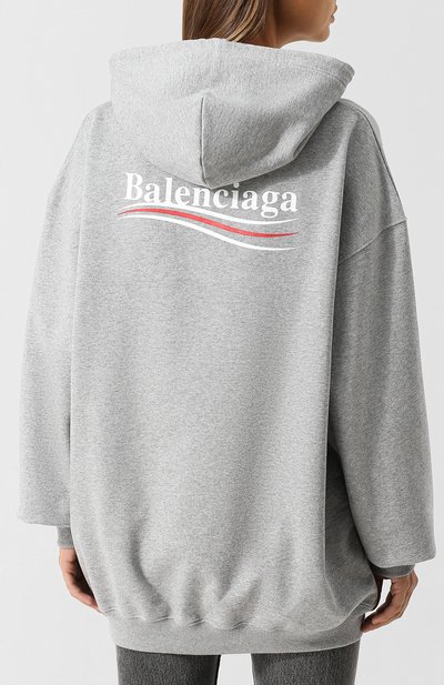 Хлопковая толстовка свободного кроя с капюшоном BALENCIAGA, арт. 528350/TBV14, фото 4