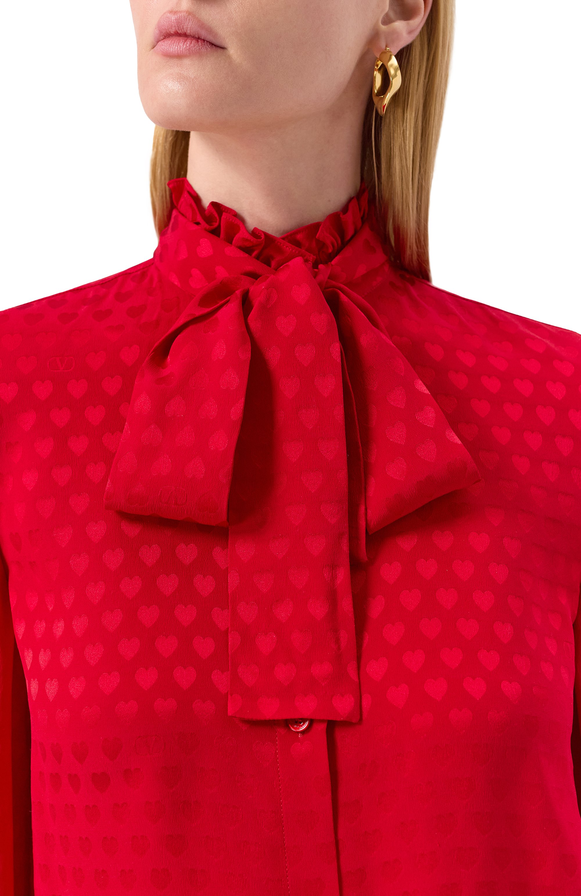 Шелковая блузка VALENTINO, арт. 7B3AB7T89HT, фото 5