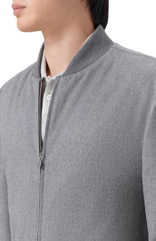 Кашемировый бомбер Brunello Cucinelli MV4216550 Серый  MV4216550 Фото 5