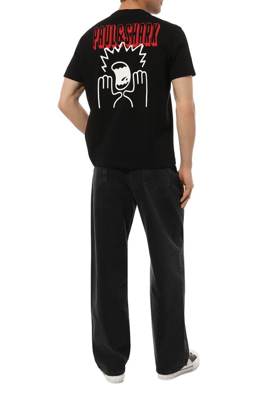 Хлопковая футболка Paul&Shark 14311618 Чёрный  14311618 Фото 2