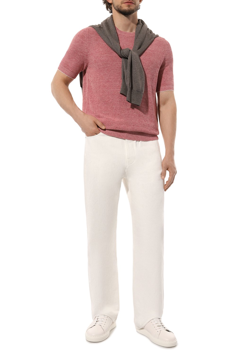 Джемпер изо льна и хлопка BRUNELLO CUCINELLI, арт. M2L70B2257, фото 2