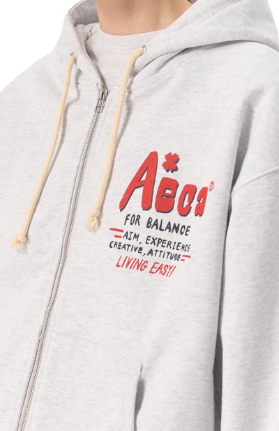 Хлопковая толстовка AECA WHITE серого цвета по цене 27630 руб., арт. AWCMSSBETSZOV004C0.LIGHT GREY (L), фото 5 Хлопковая толстовка AECA WHITE, арт. AWCMSSBETSZOV004C0.LIGHT GREY (L), фото 5