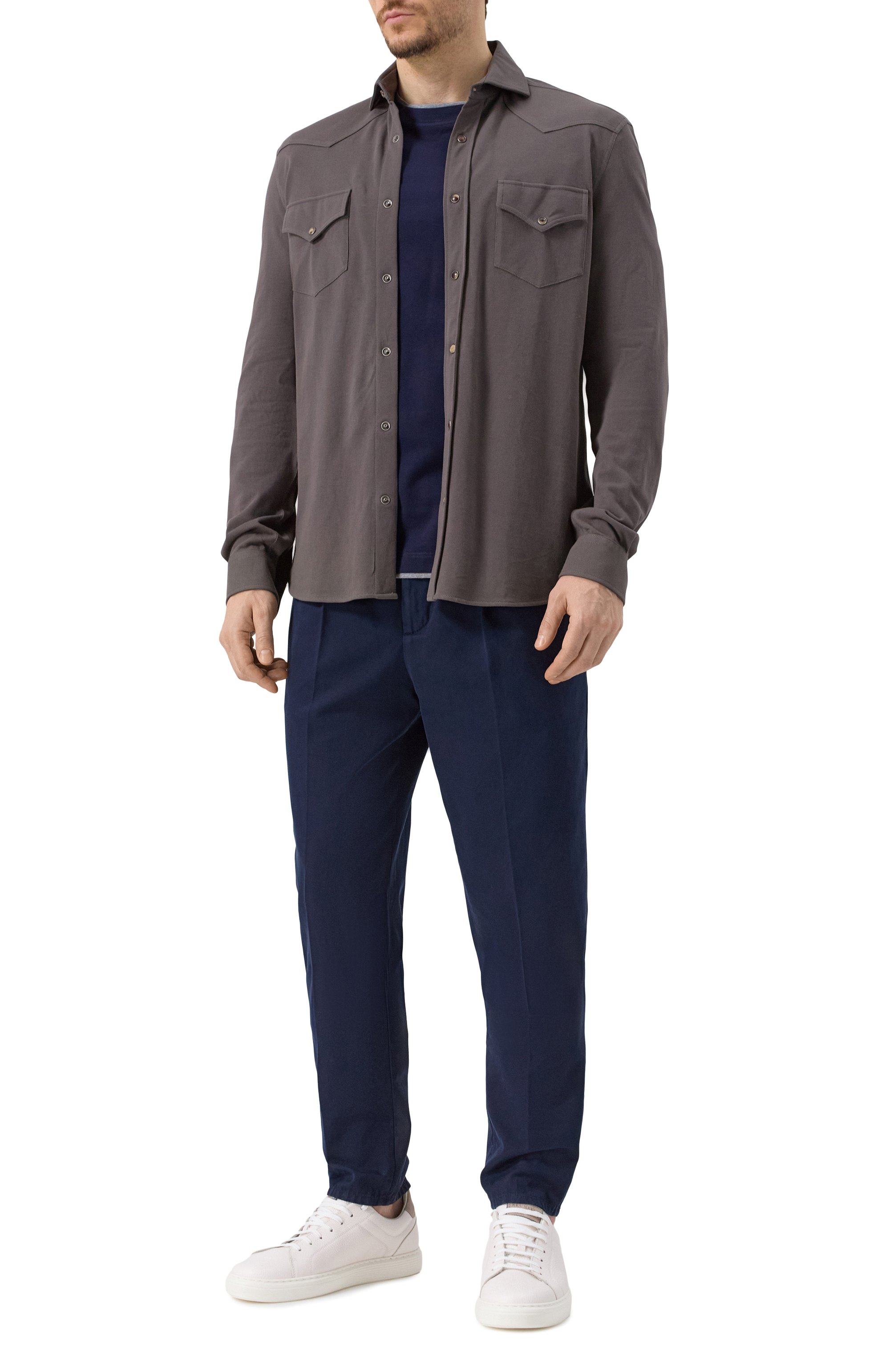 Хлопковая футболка BRUNELLO CUCINELLI, арт. M0B137427G, фото 2