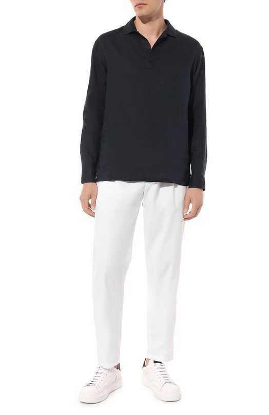 Льняная рубашка Giorgio Armani 3WGCC07H/T04D3 Синий  3WGCC07H/T04D3 Фото 2