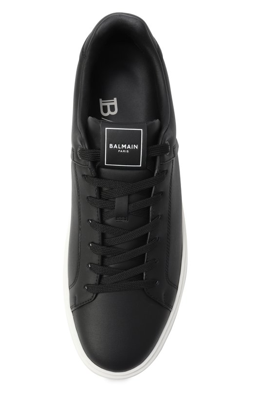 Кожаные кеды B-Court Balmain FM1VI288/LVTR Чёрный  FM1VI288/LVTR Фото 6