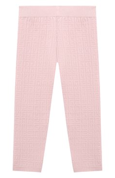Детские легинсы из вискозы GIVENCHY светло-розового цвета, арт. H14213/4A-5A | Фото 2 (Нос: Не проставлено; Девочки Кросс-КТ: Леггинсы-одежда; Материал сплава: Проставлено; Материал внешний: Вискоза; Ростовка одежда: 3 года | 98 см, 4 года | 104 см)