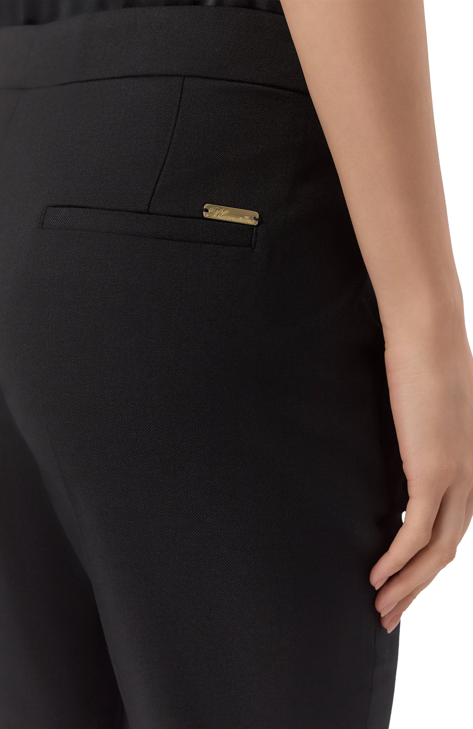 Брюки BLUMARINE черного цвета по цене 46600 руб., арт. RF6006/T903A, фото 5 Брюки BLUMARINE, арт. RF6006/T903A, фото 5