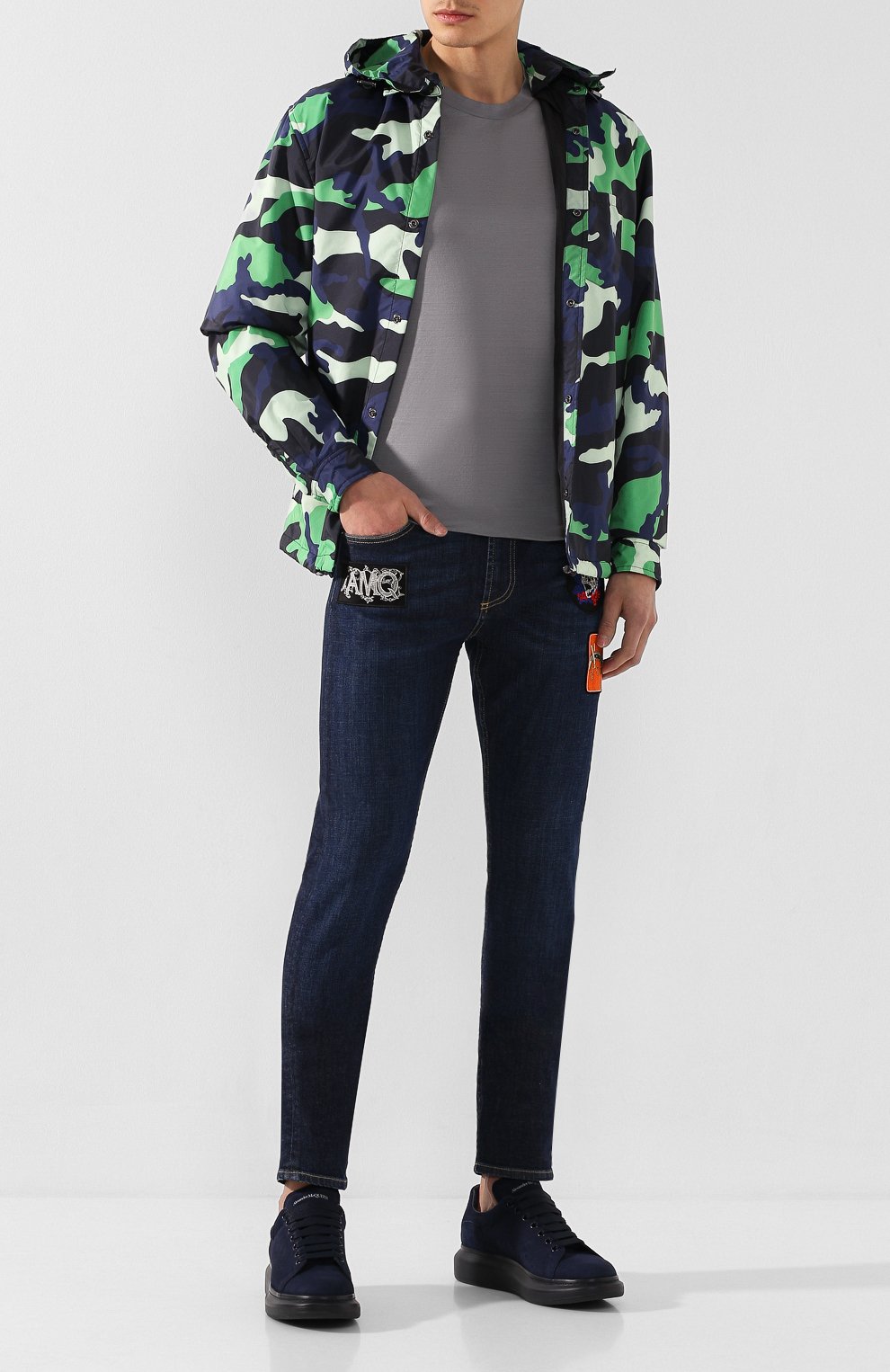 Замшевые кеды oversized ALEXANDER MCQUEEN, арт. 553761/WHV67, фото 2