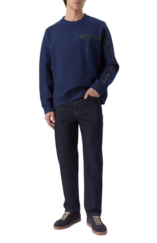 Свитшот из шерсти и кашемира MVST M25.1PM.H001/15951 Синий  M25.1PM.H001/15951 Фото 2