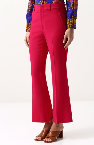 Укороченные однотонные брюки со стрелками GUCCI, арт. 497762/ZKR01, фото 3