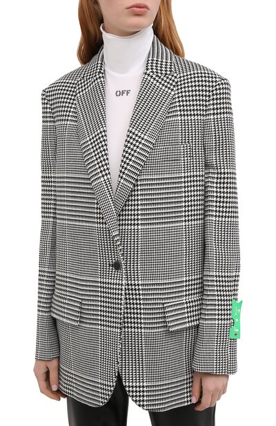 Жакет OFF-WHITE черно-белого цвета по цене 142500 руб., арт. 0WEF032E20FAB0021055, фото 3 Жакет OFF-WHITE, арт. 0WEF032E20FAB0021055, фото 3