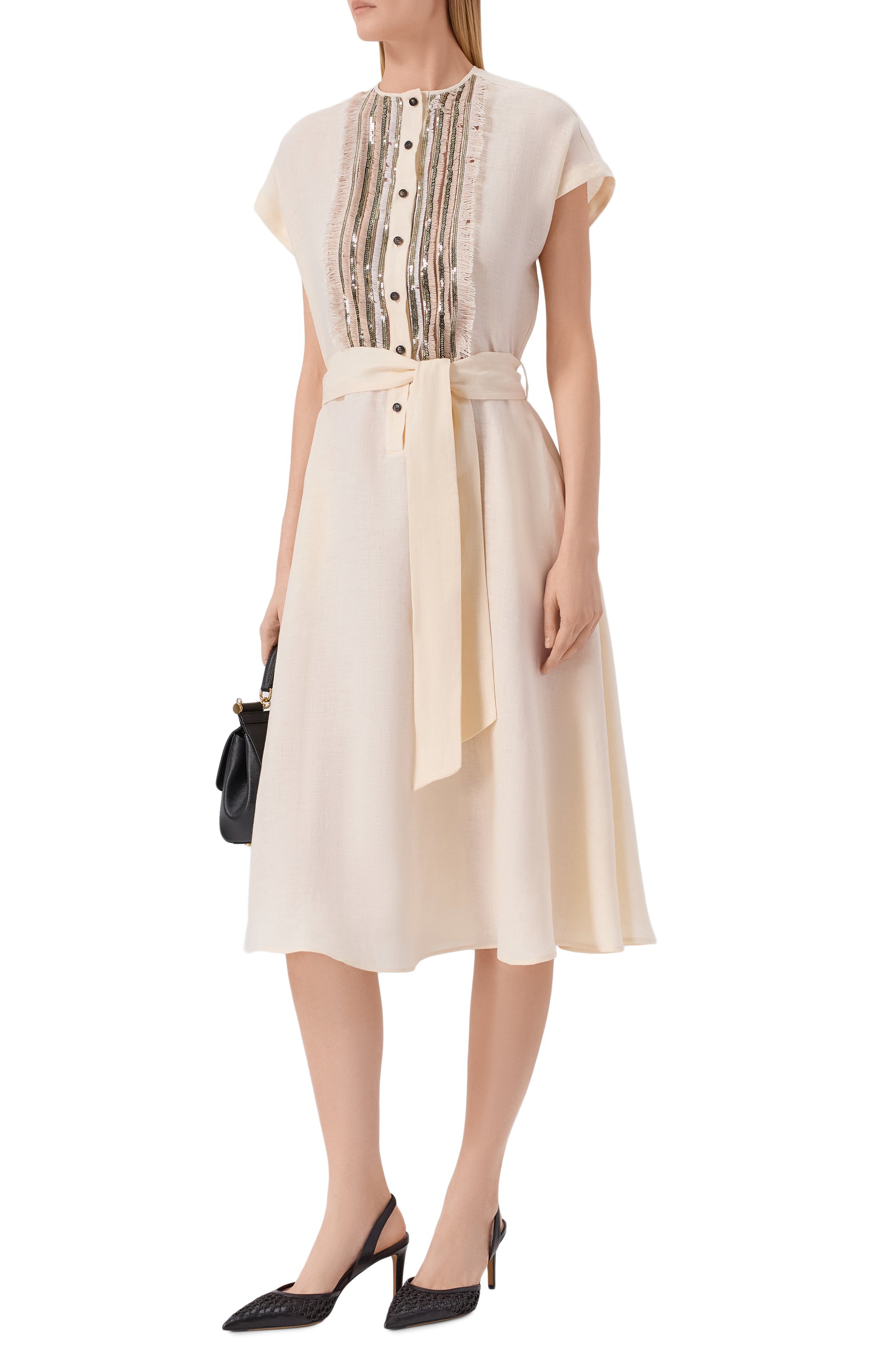 Льняное платье KITON, арт. D61341H09690, фото 2