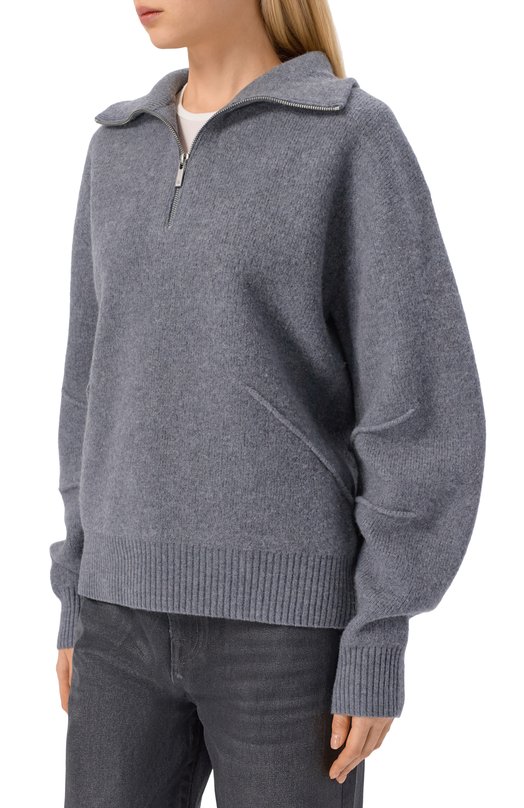 Шерстяной свитер Helmut Lang P07HW703 Серый  P07HW703 Фото 3