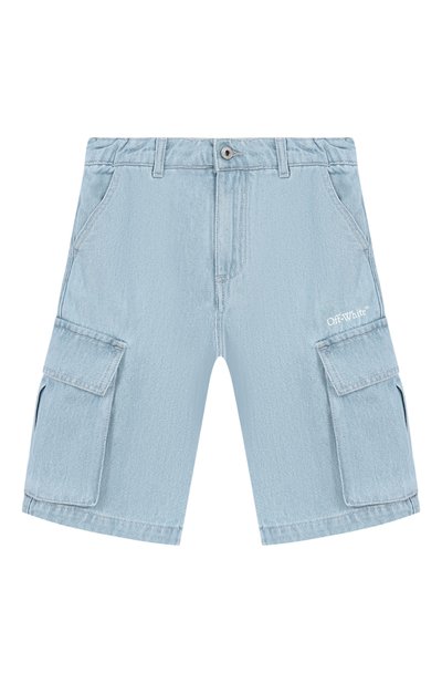 Джинсовые шорты-карго OFF-WHITE, арт. 0BYC002S26DEN001_001