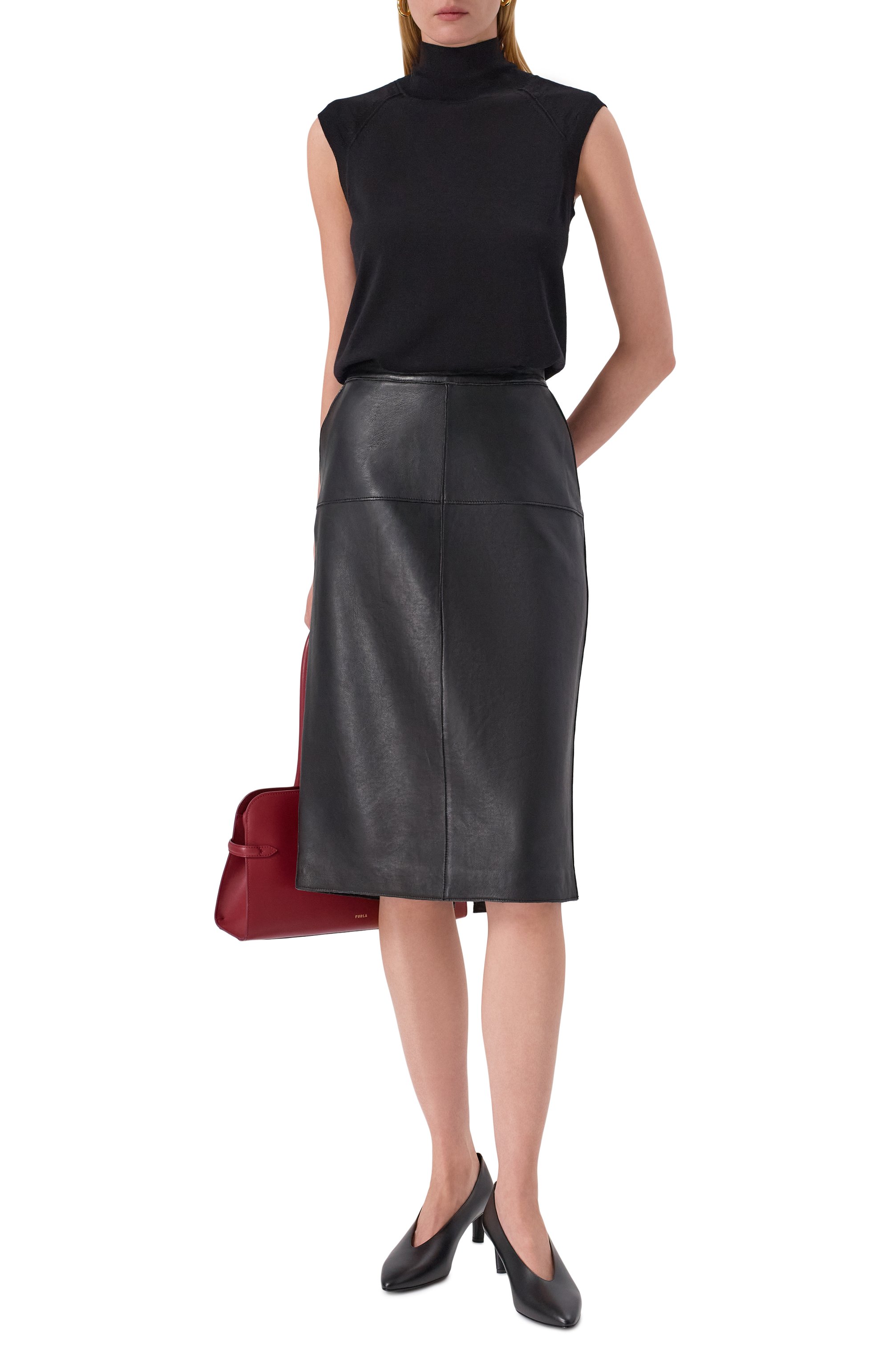 Кожаная юбка P.A.R.O.S.H., арт. MACI0CK25W-D620647S, фото 2