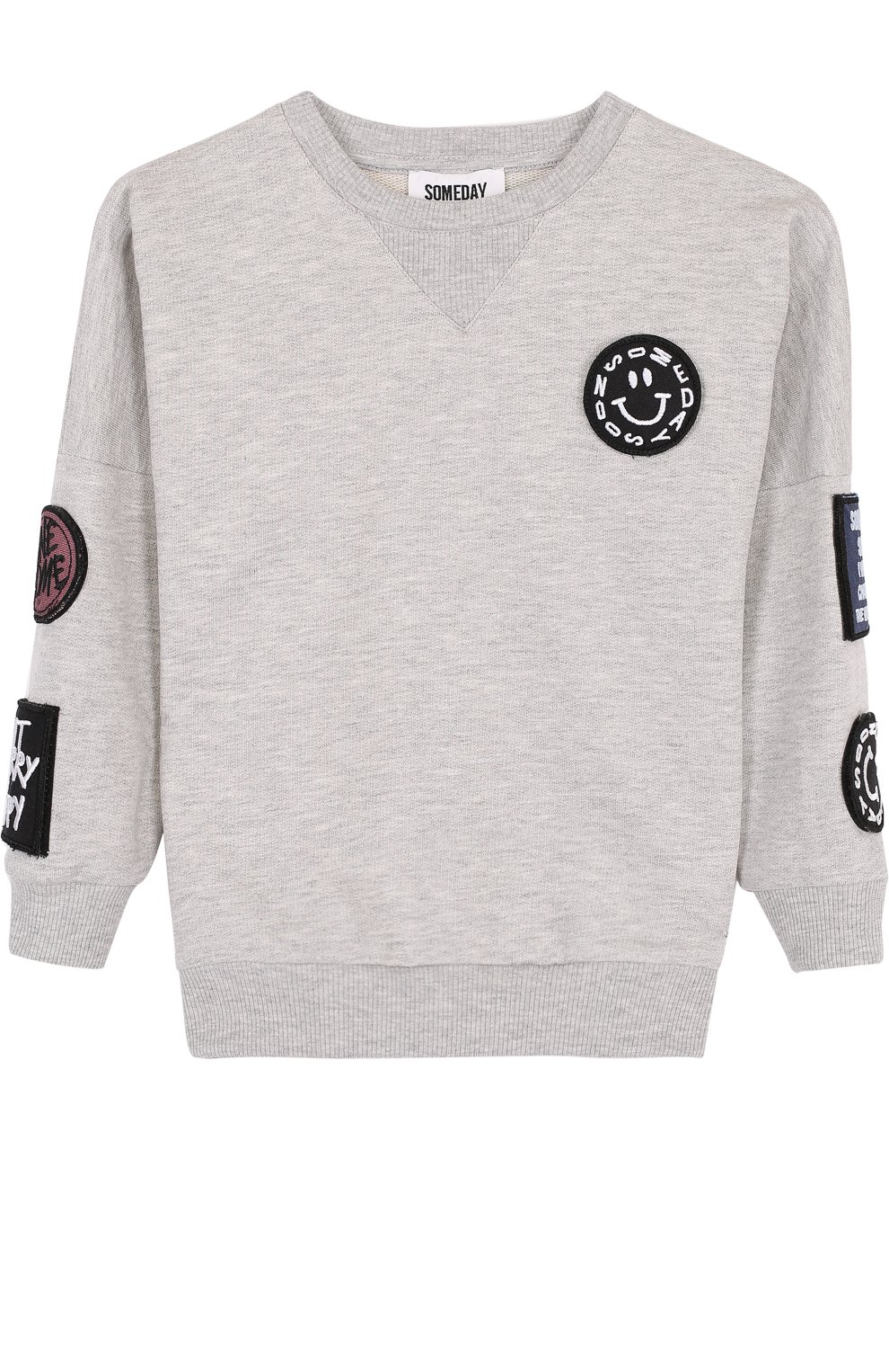Хлопковый свитшот с нашивками SOMETIME SOON, арт. 70130353, фото 1