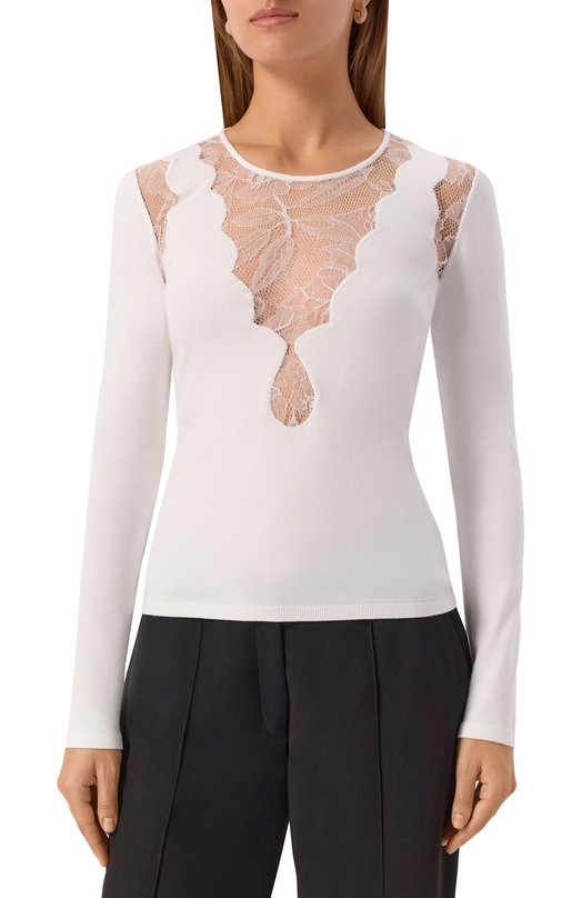 Топ из вискозы Giambattista Valli 25FWPVCM00M4/09VIP Белый  25FWPVCM00M4/09VIP Фото 3