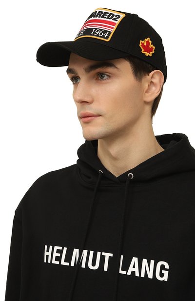 Хлопковая бейсболка DSQUARED2 темно-синего цвета по цене 25550 руб., арт. BCM0516 05C00001, фото 2 Хлопковая бейсболка DSQUARED2, арт. BCM0516 05C00001, фото 2