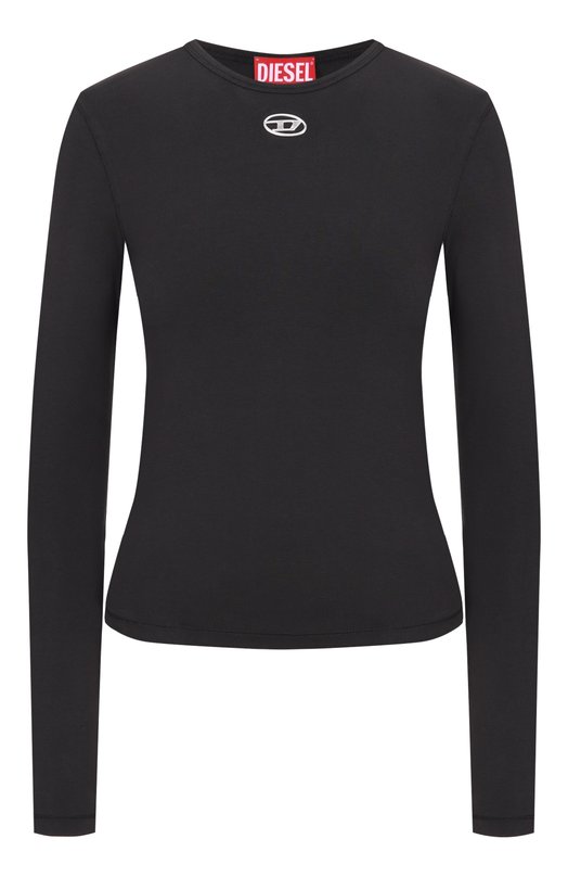 Хлопковый лонгслив Diesel A19916/0AHQH Чёрный A19916/0AHQH
