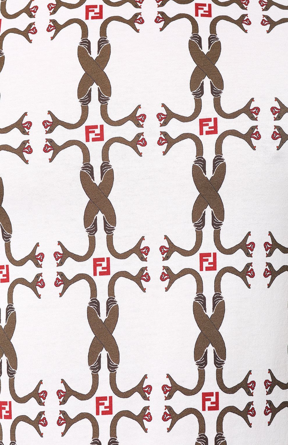 Хлопковая футболка FENDI, арт. FAF532 A793, фото 5