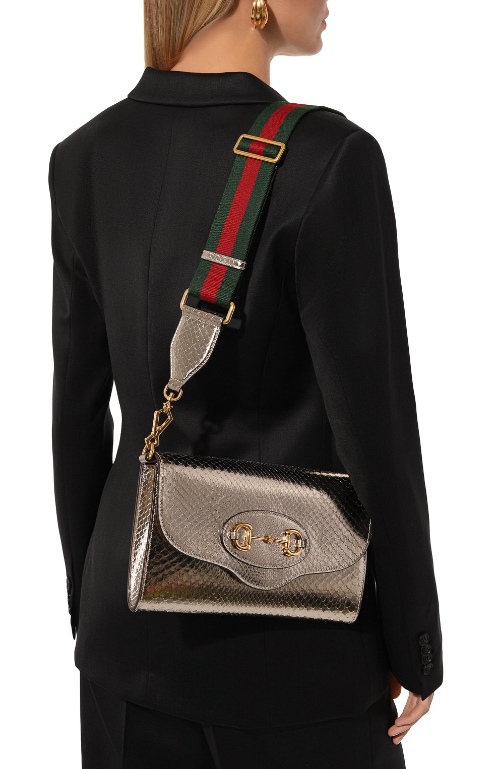 Сумка 1955 horsebit small из кожи питона GUCCI, арт. 677286 E1DFX, фото 2