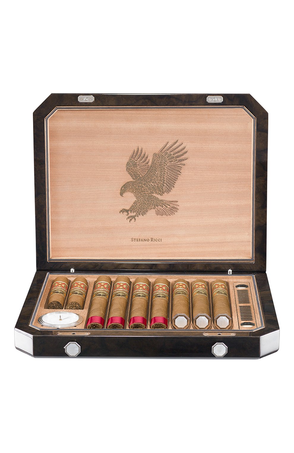 Дорожный хьюмидор на 9 сигар STEFANO RICCI, арт. 0BSG09MPP/BRW001, фото 2