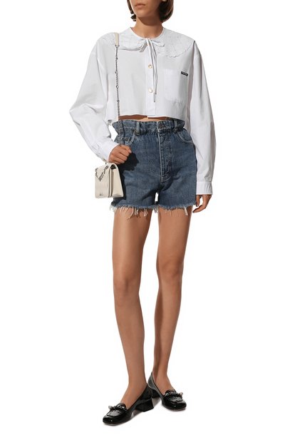 Хлопковая блузка MIU MIU, арт. MK1609-10ME-F0009, фото 2