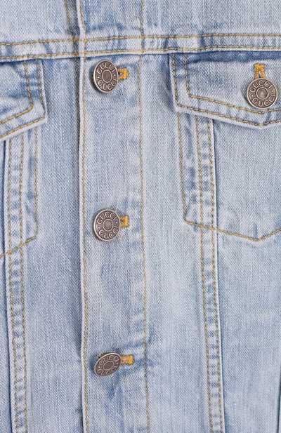 Джинсовая куртка с принтом GUCCI синего цвета по цене 79950 руб., арт. 499954/XR910, фото 3 Джинсовая куртка с принтом GUCCI, арт. 499954/XR910, фото 3