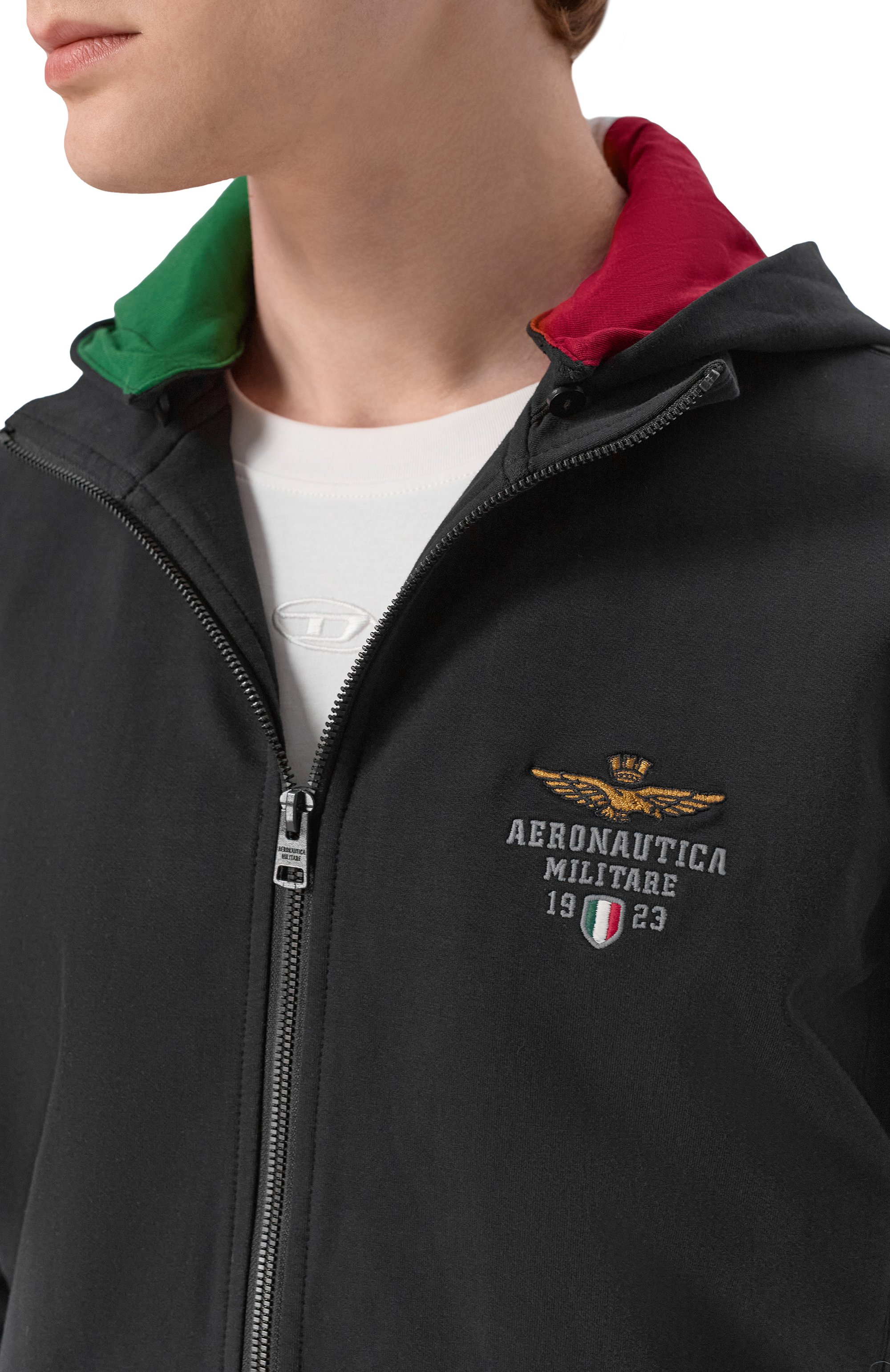 Хлопковая толстовка AERONAUTICA MILITARE черного цвета по цене 19950 руб., арт. TF0108UF00674_1, фото 5 Хлопковая толстовка AERONAUTICA MILITARE, арт. TF0108UF00674_1, фото 5