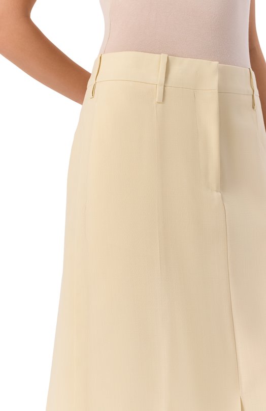 Шерстяная юбка Jil Sander J01MA0165/J40171 Кремовый  J01MA0165/J40171 Фото 5