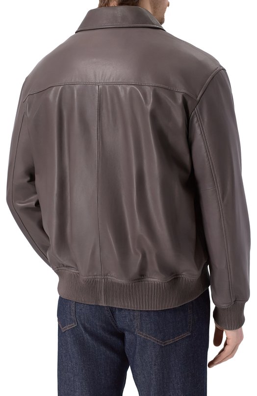 Кожаный бомбер MVST 54205/48-56 Коричневый  54205/48-56 Фото 4