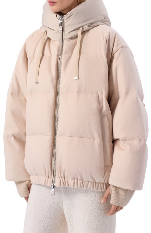 Пуховик из шерсти и вискозы Duno HEKA/PRAT0 MESTRE Кремовый  HEKA/PRAT0 MESTRE Фото 3