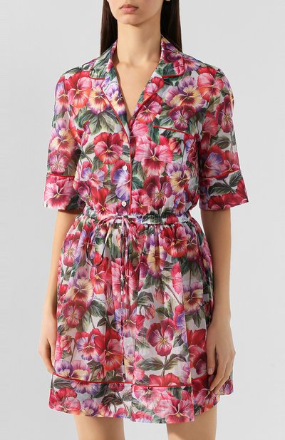 Платье из смеси хлопка и шелка DOLCE & GABBANA, арт. F6H5KT/HS5GK, фото 3