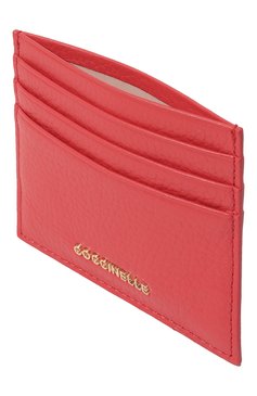 Женский кожаный футляр для кредитных карт COCCINELLE кораллового цвета, арт. E2 MW5 12 95 01 | Фото 3 (Материал: Натуральная кожа; Материал сплава: Проставлено; Нос: Не проставлено)