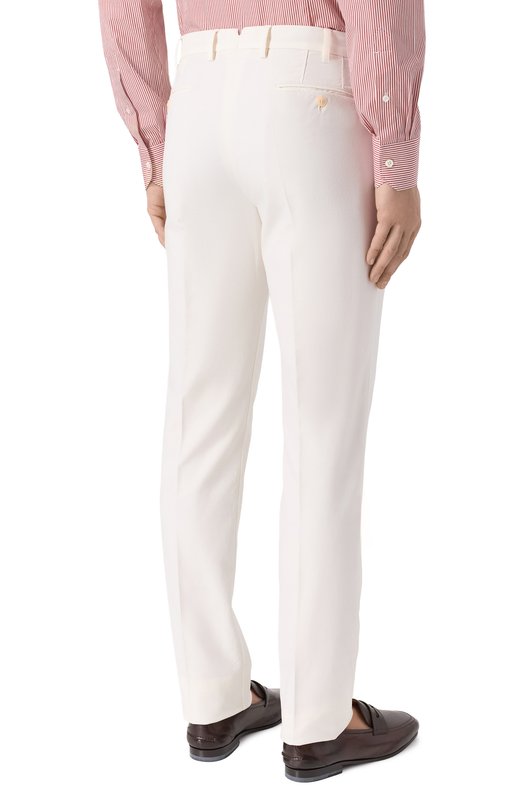 Хлопковые брюки Loro Piana FAE8346 Кремовый  FAE8346 Фото 4
