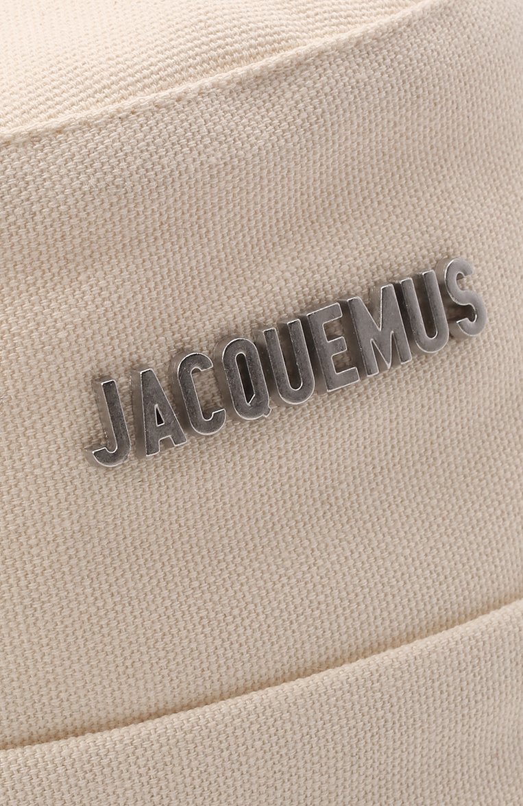 Мужская хлопковая панама le bob gadjo JACQUEMUS кремового цвета, арт. 213AC001-5001 | Фото 4 (Материал: Текстиль, Хлопок; Нос: Не проставлено)